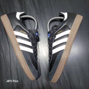 Adidas Samba OG Originals Black White Stripes Brown Gum Sole B75807 Sneakers